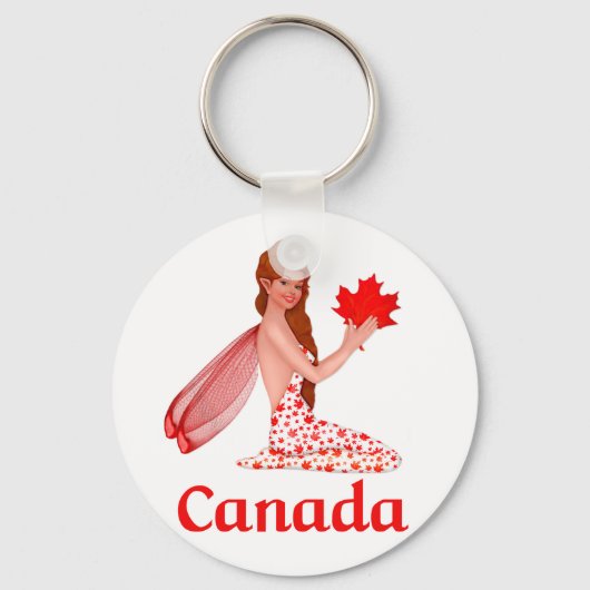 Canadese Pixie met Maple Leaf Sleutelhanger (Voorkant)