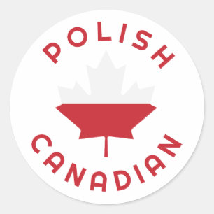 Canadese Poolse wortels Ronde Sticker