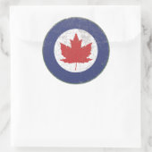 Canadese RAF esdoornblad Roundel rustiek Ronde Sticker (Tas)