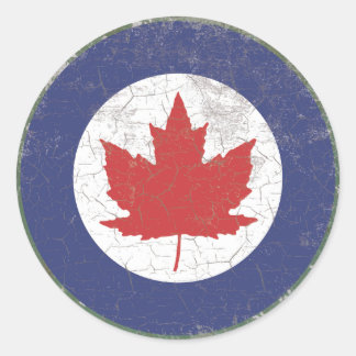 Canadese RAF esdoornblad Roundel rustiek Ronde Sticker