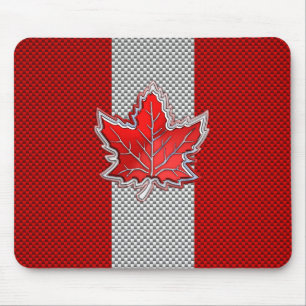 Canadese retro-stijl van de rode Maple Leaf Carbon Muismat