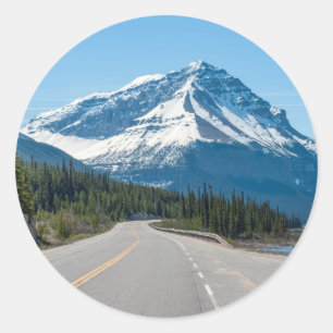 Canadese Rockies - Icefields Parkway Highway 93 Ronde Sticker
