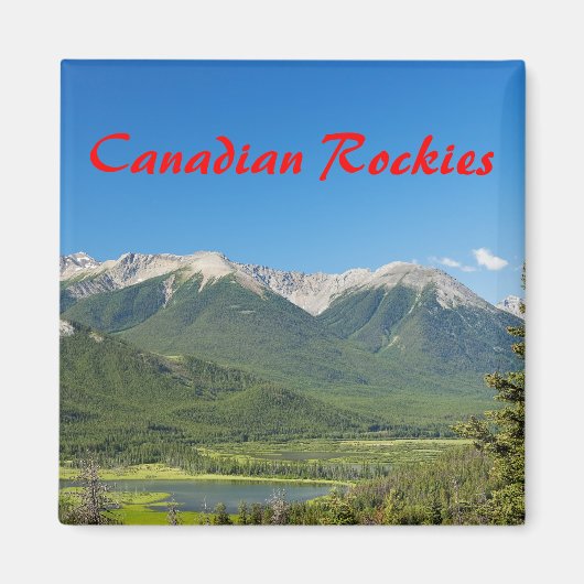 Canadese Rockies Magnet Magneet (Voorkant)
