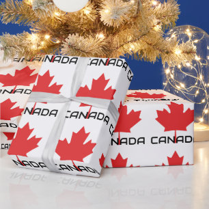 canadese rode bladesdoorn cadeaupapier