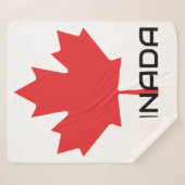 canadese rode bladesdoorn sherpa deken (Voorkant (horizontaal))