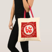 Canadese rode letters op rood tote bag (Voorkant (product))