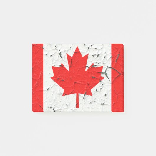 Canadese rode maaple Leaf CANADA Peeling Paint Post-it® Notes (Voorkant)