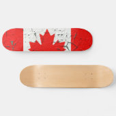 Canadese rode mantel Leaf CANADA Peeling Paint Skateboard (Horizontaal)