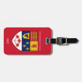 Canadese Rode Vaandel 1957 Wapen Code Bagage Label (Voorkant horizontaal)