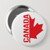 Canadese rode witte pint ronde button 4,0 cm (Voorkant /achterkant)