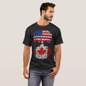 Canadese Roots American Grown Canada Flag T-shirt (Voorkant volledig)