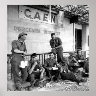 Canadese soldaten in de Tweede Wereldoorlog in Cae Poster