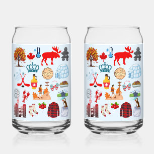 Canadese Symbolen Blikvorm Glas