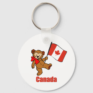 Canadese teddybeer-sleutelhanger sleutelhanger