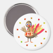 Canadese Thanksgiving Baby Turkije Magneet (Voorkant / Achterkant)