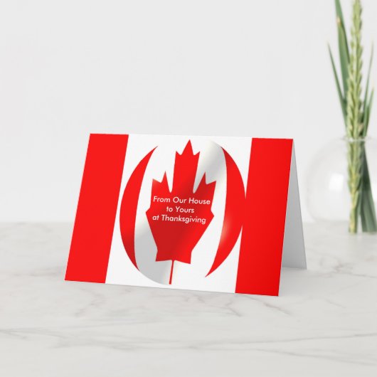 Canadese Thanksgiving Kaart Canadian Flag Bubble (Voorkant)