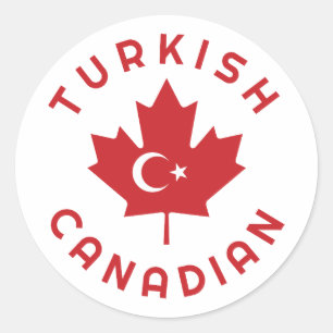 Canadese Turkse roots Ronde Sticker