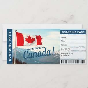 Canadese vakantie cadeau instapkaart ticket