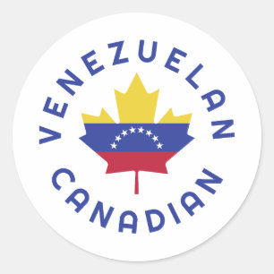 Canadese Venezolaanse Roots Ronde Sticker