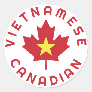 Canadese Vietnamese wortels Ronde Sticker
