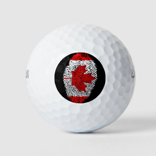 Canadese vingerafdrukvlag golfballen (Voorkant)