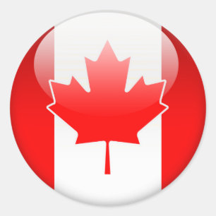 Canadese vlag 2.0 ronde sticker