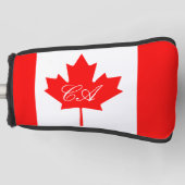 Canadese vlag, aangepast monogram golfputter golfheadcover (Voorkant)