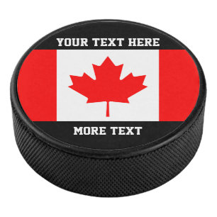 Canadese vlag aangepaste hockey puck sport cadeau 