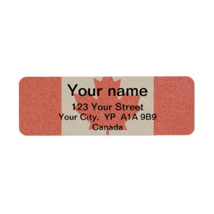 Canadese Vlag Adres Unieke Plezier Canada Verzendi Etiket