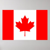 Canadese vlag Afdrukwaarde Poster Papiermatte