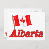 Canadese vlag - Alberta Briefkaart (Voorkant / Achterkant)