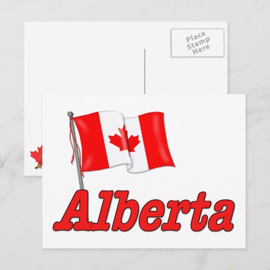 Canadese vlag - Alberta Briefkaart (Voorkant / Achterkant)