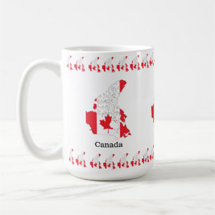 Canadese Vlag Binnen de Kaart Koffiemok