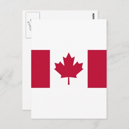 Canadese vlag briefkaart (Voorkant / Achterkant)