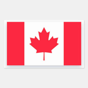 Canadese vlag. CANADA. Rechthoekige Sticker