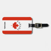Canadese vlag (Canada Red & White) Bagagelabel (Voorkant horizontaal)