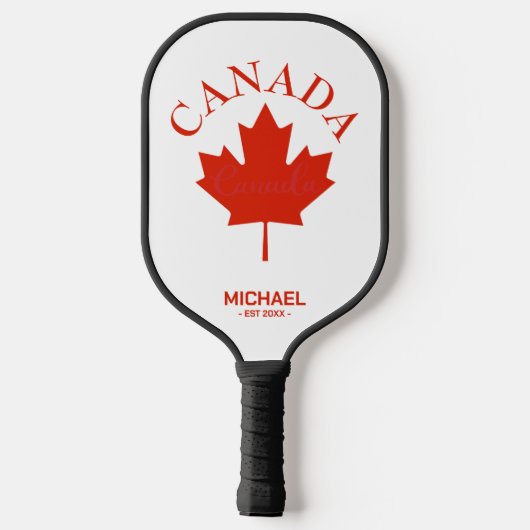 Canadese vlag (Canada Red & White) Pickleball Paddle (Achterkant)