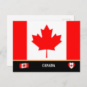 Canadese vlag & Canada reizen / Canada Briefkaart (Voorkant / Achterkant)