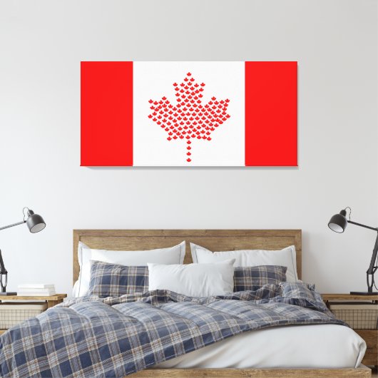Canadese vlag canvas afdruk (Insitu (Slaapkamer))