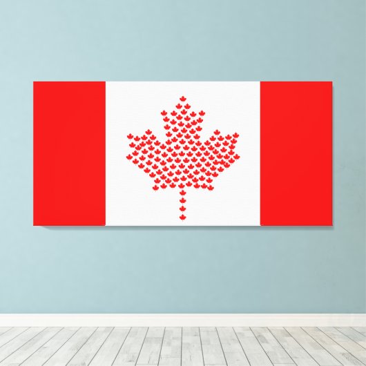 Canadese vlag canvas afdruk (Insitu (Houten vloer))