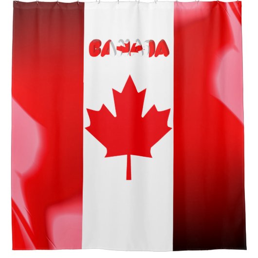 Canadese vlag douchegordijn (Voorkant)