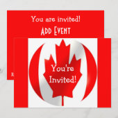 Canadese vlag elke voorval kaart (Voorkant / Achterkant)