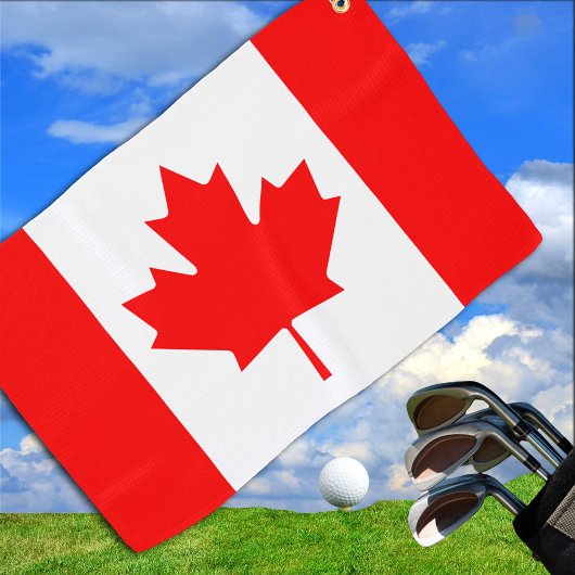 Canadese vlag en golf Canada/sport Ottawa Golfhanddoek