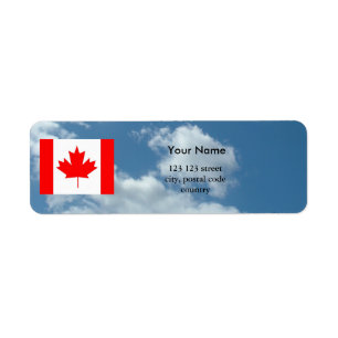 Canadese vlag en lucht, maak je eigen vlaglabels etiket