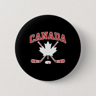 Canadese vlag Esdoornblad Hockey Canada-dag Mannen Ronde Button 5,7 Cm