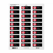 Canadese vlag etiket (Full Sheet)