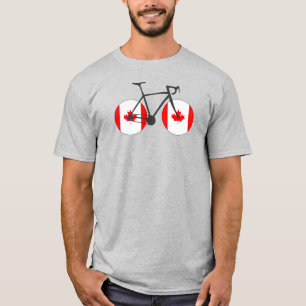 Canadese vlag fietsen t-shirt