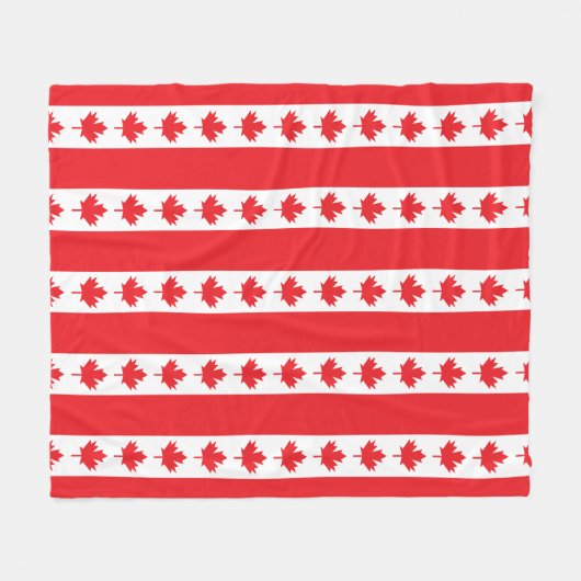 Canadese vlag fleece deken (Voorkant (Horizontaal))