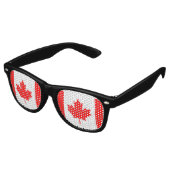 Canadese vlag Fun Party Shades Retro Zonnebril (Gekanteld)