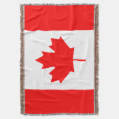 Canadese vlag geweven deken | Canada blad (Voorkant Verticaal)